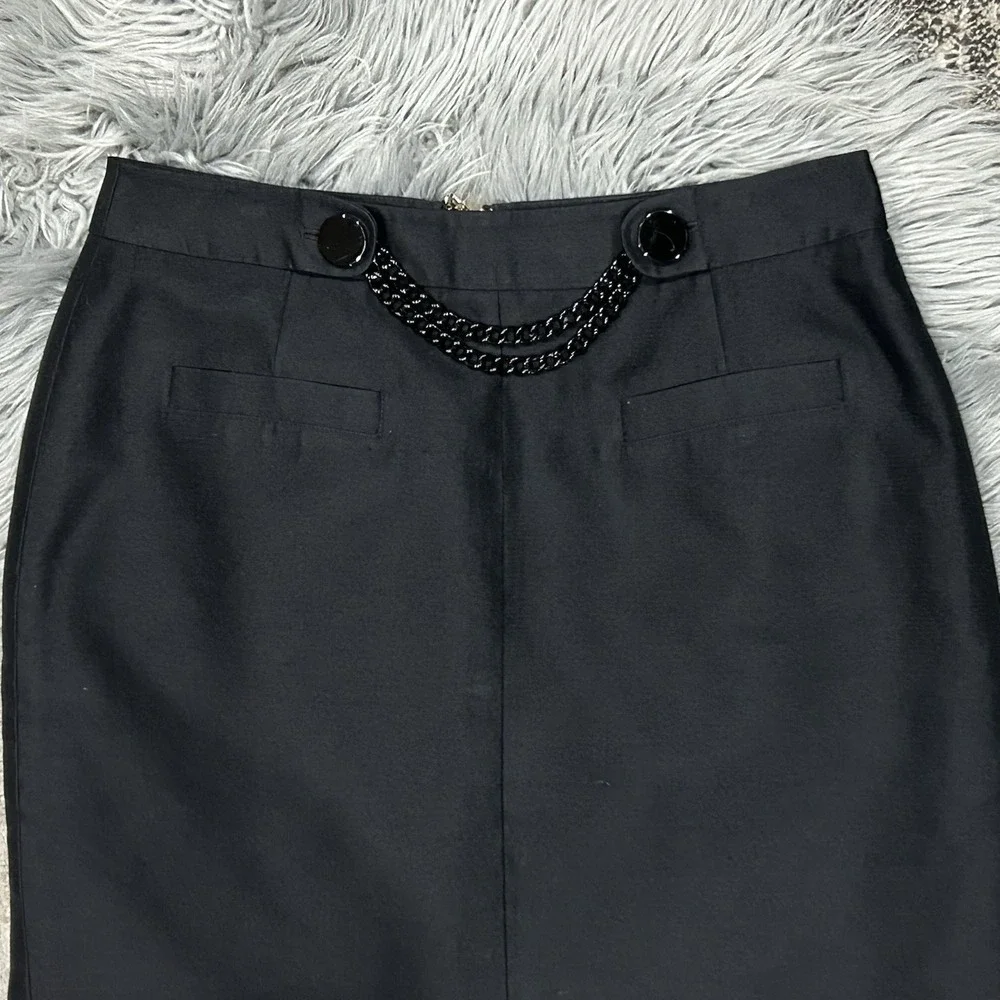 Kate Spade Women's Alexandra Skirt With Black Chain Detail Size 6‎